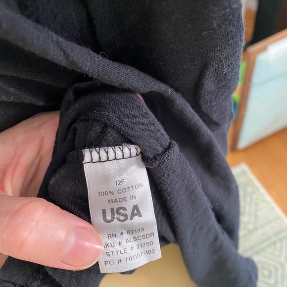 Fresh Produce Cotton Tunic Top S Black Front Pocket VGUC - Picture 4 of 5